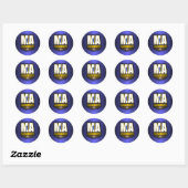 Sticker Rond Massachusetts (MA) (Feuille)
