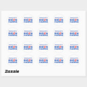 Sticker Rond Massachusetts pour Biden Harris (Feuille)