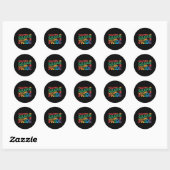 Sticker Rond Massacre de la Saint-Patrick en vert  (Feuille)