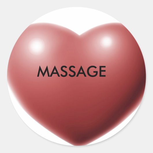 Sticker Rond MASSAGE D'Amour (Devant)