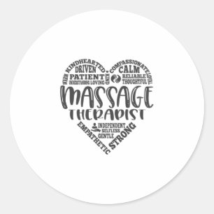 Sticker Rond Massage, Masseuse, métro