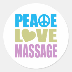 Sticker Rond Massage Peace Love