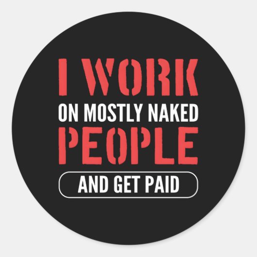 Sticker Rond Massage Thérapie Masseuse (Devant)