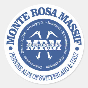 Sticker Rond Massif de Monte Rosa