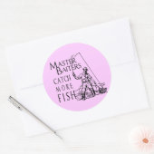 STICKER ROND MASTER BAITERS ATTIRE PLUS DE POISSON (Enveloppe)
