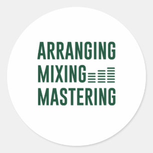 Sticker Rond Master de mixage musical arranging