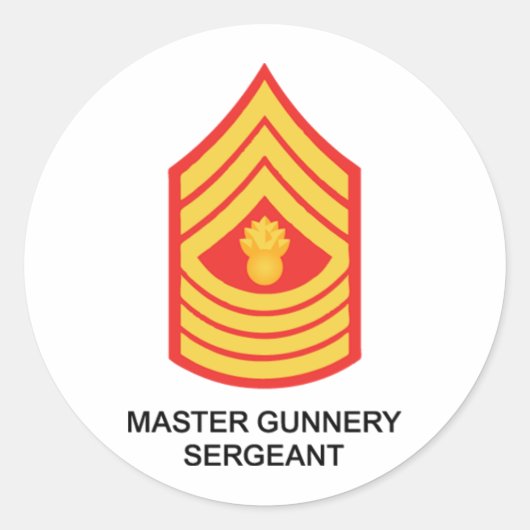 Sticker Rond Master Gunnery Sergent (Devant)