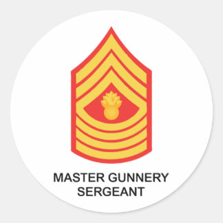 Sticker Rond Master Gunnery Sergent