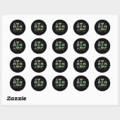 Sticker Rond Master Lets Partee Golf Tournament Coquette Bow Wo (Feuille)