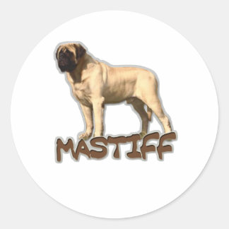 Sticker Rond Mastiff anglais
