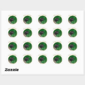 Sticker Rond Mastiff (brindle) Paix (Feuille)
