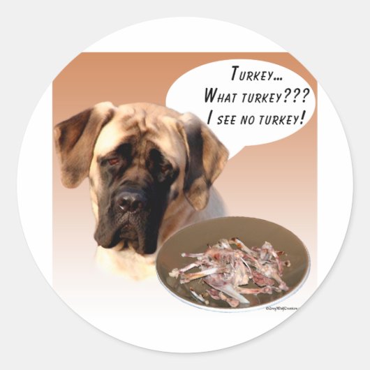 Sticker Rond Mastiff (fawn) Turquie (Devant)