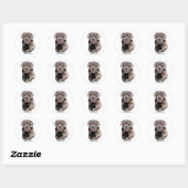 Sticker Rond Mastiff napolitain (Feuille)