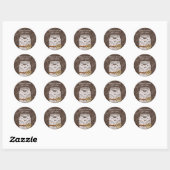 Sticker Rond mât rustique mât mariage phoques (Feuille)