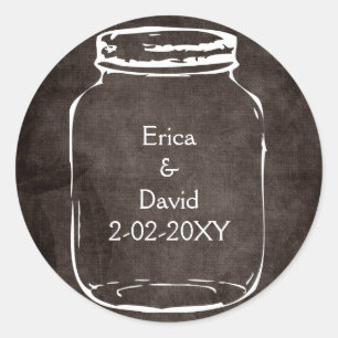 Sticker Rond mât rustique mât mariage phoques