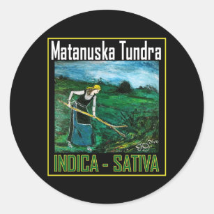STICKER ROND MATANUSKA TUNDRA INDICA SATIVA