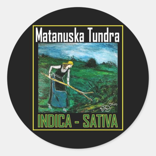 STICKER ROND MATANUSKA TUNDRA INDICA SATIVA (Devant)