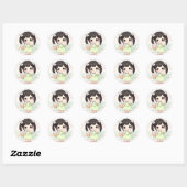 Sticker Rond Matcha (Feuille)