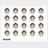 Sticker Rond Matcha (Feuille)