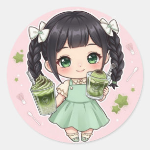 Sticker Rond Matcha