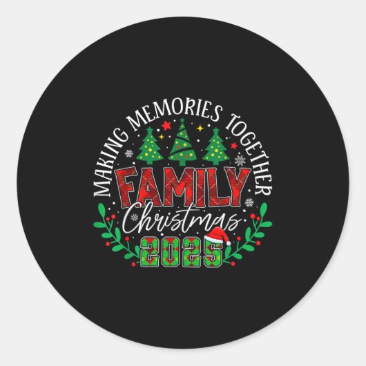 Sticker Rond Matching Family Christmas 2025 Making Memories Tog (Devant)