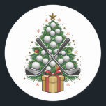 Sticker Rond Matériel de golf Christmas Tree Golf<br><div class="desc">Matériel de golf Christmas Tree Golf</div>