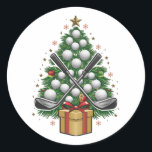 Sticker Rond Matériel de golf Christmas Tree Golf<br><div class="desc">Matériel de golf Christmas Tree Golf</div>