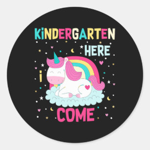 Sticker Rond Maternelle Licorne Me Voici École Maternelle