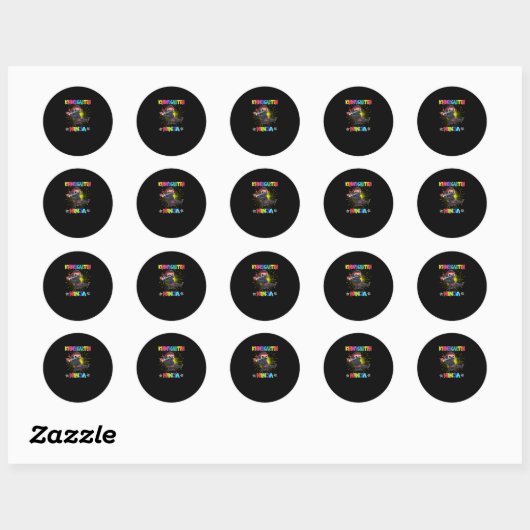 Sticker Rond Maternelle Ninja Maternelle (Feuille)