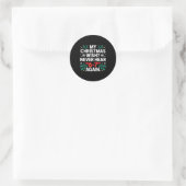 Sticker Rond Math 67 Mème Drôle Six Sept Noël Étudiant 6 7 (Sac)