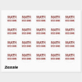 Sticker Rond Math construit les cerveaux (Feuille)