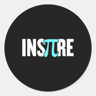Sticker Rond Math drôle Graphisme Garçons Hommes Math Mathémati