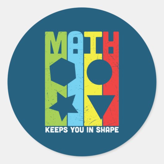 Sticker Rond Math Enseignant Math Math vous maintient dans la f (Devant)