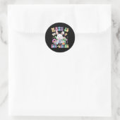 Sticker Rond Math est citant des oeufs Mathématiques enseignant (Sac)
