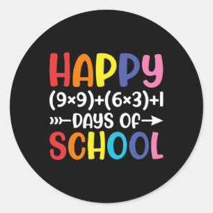 Sticker Rond Math Formula 100 Jours De L'École Amusants Math En