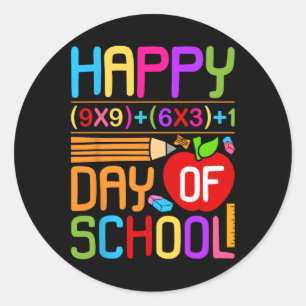 Sticker Rond Math Formula 100 Jours D'École Drôle Enseignant Ma