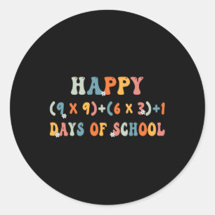 Sticker Rond Math Formula 100 Jours D'École Drôle Enseignant Ma