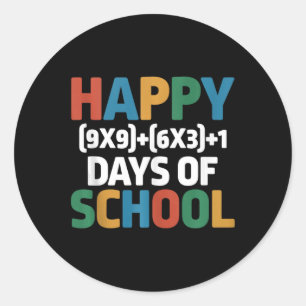 Sticker Rond Math Formula 100 Jours D'École Drôle Enseignant Ma