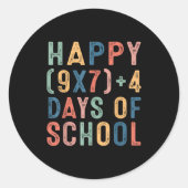 Sticker Rond Math Formula 67 Days Of School Funny Math Teacher (Devant)