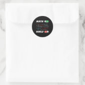 Sticker Rond Math Geeks Pi Day Math sur le monde entier (Sac)