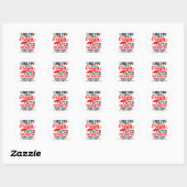 Sticker Rond Math Graph papier tracer quelque chose Pun Enseign (Feuille)
