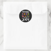 Sticker Rond Math Is My Jam Enseignant Appréciation Algebra Equ (Sac)