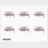 Sticker Rond Math Major Vampire par nuit (Feuille)