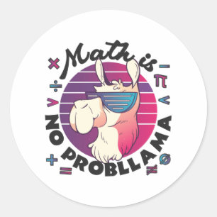 Sticker Rond Math n'est pas ProbLlama