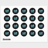 Sticker Rond Math octopus (Feuille)
