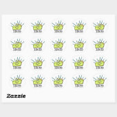 Sticker Rond Math Pi Nombre Funky Pie Pun (Feuille)