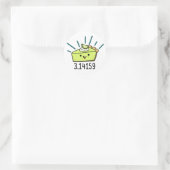 Sticker Rond Math Pi Nombre Funky Pie Pun (Sac)