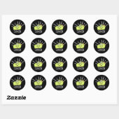 Sticker Rond Math Pi Nombre Funky Pie Pun Dark BG (Feuille)