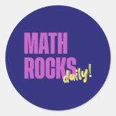 Sticker Rond Math Rocks Daily (Devant)