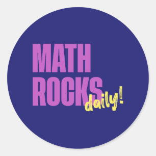 Sticker Rond Math Rocks Daily